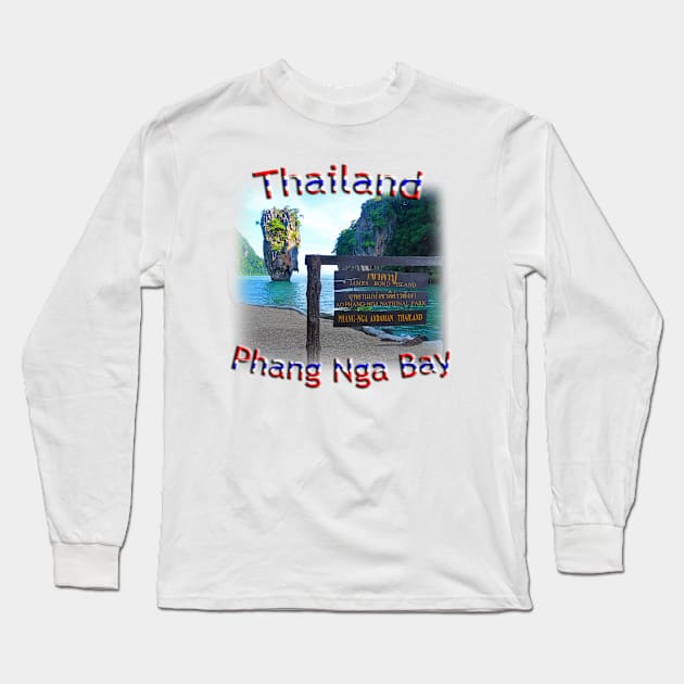 Thailand - Island Paradise in Phang Nga Bay Long Sleeve T-Shirt by TouristMerch